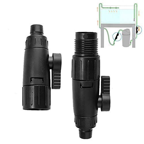 Aquarium Hose Valve, Fish Tank Hose Pipe Quick Release Connector Adapter Aquarium Filter Connector(12mm to 16mm)