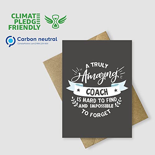 Thank You Card for Coach | Awesome appreciation card for men or women for any occasion: Birthday, Retirement, End of Season.