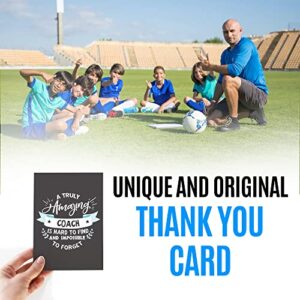 Thank You Card for Coach | Awesome appreciation card for men or women for any occasion: Birthday, Retirement, End of Season.