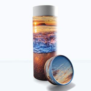 hawaiian sunset,scattering urns for human ashes adult - eco friendly biodegradable urns for human ashes - cremation urns for adult ashes - scattering tube - biodegradable urns for human ashes