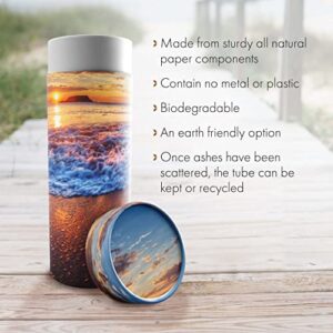 Hawaiian Sunset,Scattering Urns for Human Ashes Adult - Eco Friendly Biodegradable Urns for Human Ashes - Cremation Urns for Adult Ashes - Scattering Tube - Biodegradable Urns for Human Ashes