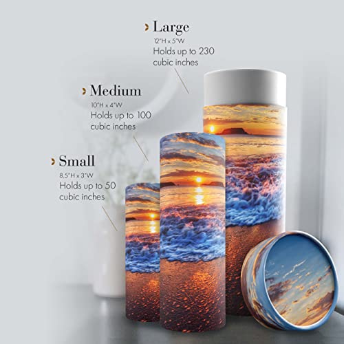 Hawaiian Sunset,Scattering Urns for Human Ashes Adult - Eco Friendly Biodegradable Urns for Human Ashes - Cremation Urns for Adult Ashes - Scattering Tube - Biodegradable Urns for Human Ashes