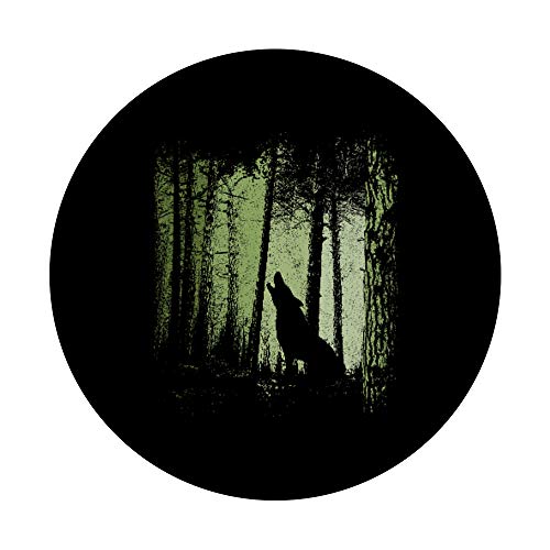 Twilight Forest Romantic Howling Wolf Silhouette PopSockets PopGrip: Swappable Grip for Phones & Tablets