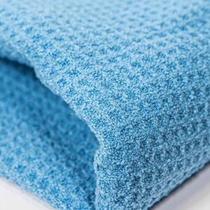 Chemical Guys MIC701 Waffle Weave Glass and Window Microfiber Towel, Light Blue (24" x 16")