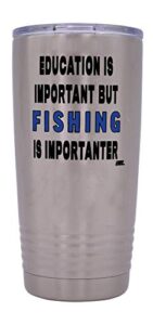 rogue river tactical funny fishing 20 oz. travel tumbler mug cup w/lid vacuum insulated hot or cold education fishing gift fish