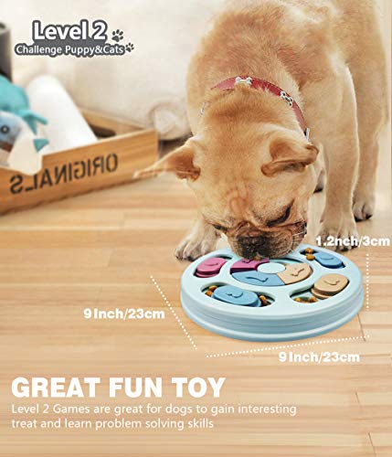 Joansan Dog Puzzle Toys, Interactive Dog Game, Dog Enrichment Toys for Puppy Mentally Stimulating Treat Dispenser Dog Treat Puzzle Feeder for Small,Medium and & Large Dogs Treat Training