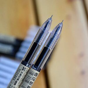 Sencoo 5 pack Black Gel Ink Pen Extra fine point pens Ballpoint pen 0.5mm Black For Office School Students Stationery