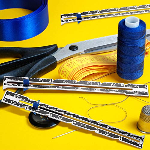 Sliding Gauge Sewing Measuring Tool Stainless Steel Quilting Ruler for Knitting Crafting Sewing Beginner Hemming Measuring(3)
