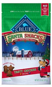 blue buffalo santa snacks natural soft dog treats, chicken 4.5-oz