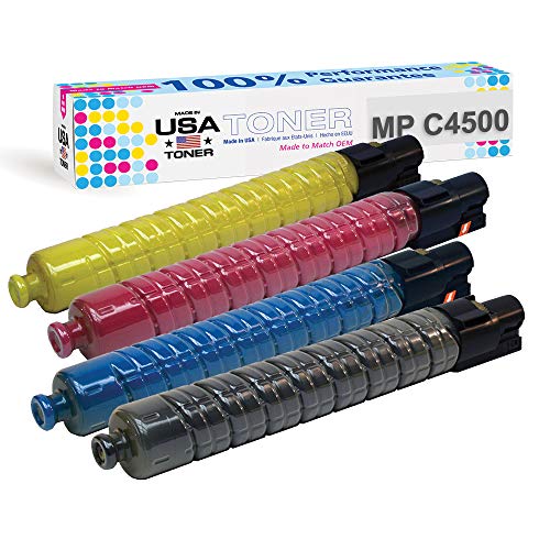 MADE IN USA TONER Compatible Replacement for Ricoh MP C3500 MP C4500 888604 888605 888606 888607 (Black, Cyan, Yellow, Magenta, 4 Pack)