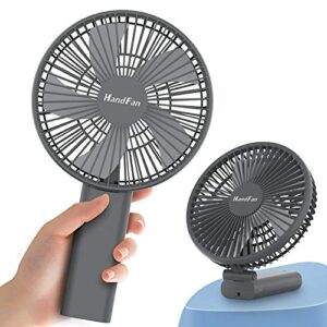 handfan 6 inch handheld fan 4000mah battery operated fan 6 settings personal desktop fan with 5-34h working time removable base strong airflow for home office campimg hot flashes outdoor sports