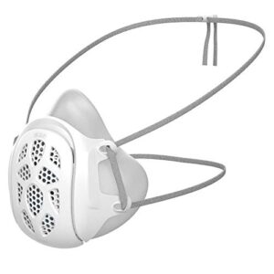 gill mask | eco-friendly reusable half mask respirator | filters included (regular, white)