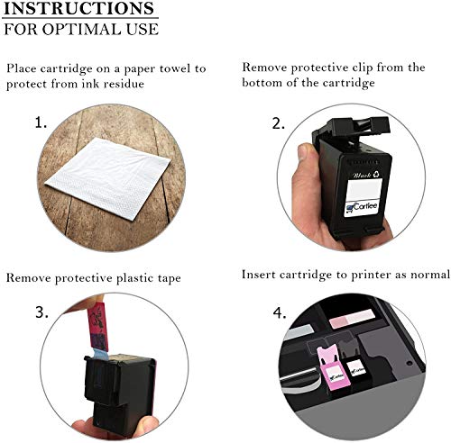 Cartlee 4 Remanufactured PG-245xl CL-246xl High Yield Ink Cartridges Replacement for iP2820 MG2420 MG2920 MG2922 MG2520 MG2924 MX492 Shows Ink Level