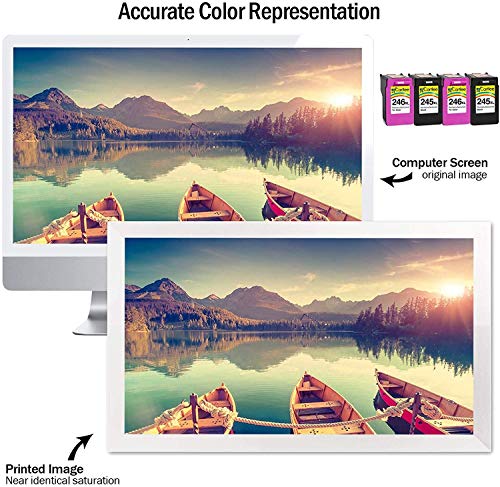 Cartlee 4 Remanufactured PG-245xl CL-246xl High Yield Ink Cartridges Replacement for iP2820 MG2420 MG2920 MG2922 MG2520 MG2924 MX492 Shows Ink Level