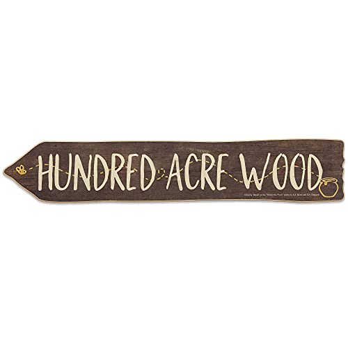 Open Road Brands Disney Winnie The Pooh Hundred Acre Wood Arrow Wall Decor - Cute Winnie The Pooh Decoration