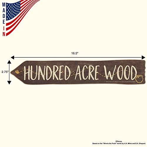 Open Road Brands Disney Winnie The Pooh Hundred Acre Wood Arrow Wall Decor - Cute Winnie The Pooh Decoration