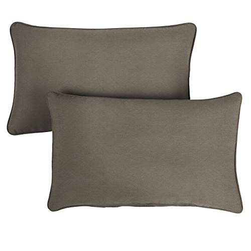 Mozaic Home Sunbrella Canvas Taupe Outdoor Pillow Set, 18 x 18