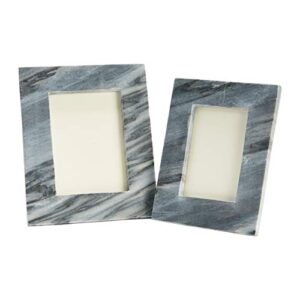 main + mesa marble photo frames, set of 2 (4x6” and 5x7”)