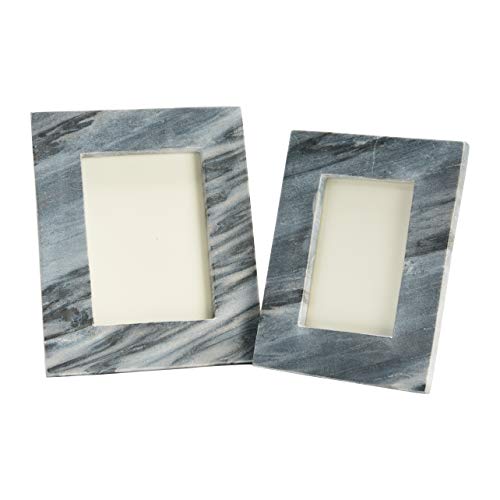 Main + Mesa Marble Photo Frames, Set of 2 (4x6” and 5x7”)