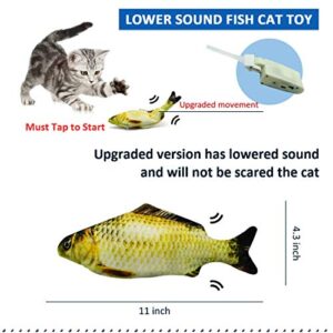 SUNFATT Floppy Fish Dog Toy,Dog Fish Toy,USB Charging Flopping Fish,Made of Cotton and Short Plush,Cat Kicker Toy Can Chew,Reducing Stress for Dogs Cats,Catnip Toys.