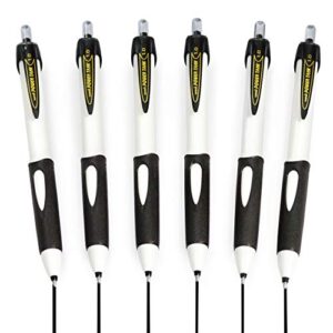 uni-ball sn-220 power tank retractable ballpoint pen - 1.0mm - white barrel - black ink - pack of 6