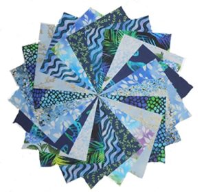 40 5 inch midnight in the garden quilting squares charm pack by kanvas studio 10 colorways