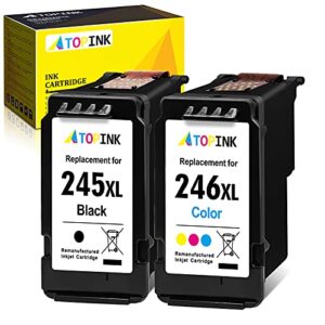 atopink remanufactured ink cartridge replacement for canon pg-245xl cl-246xl 245 246 xl 245xl 246xl (black color) work with pixma mg2522 mx492 tr4520 mx490 mg3022 mg2922 mg3320 mg2520 tr4527 printer