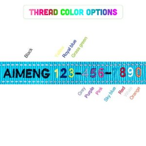 Personalized Dog Collar Adjustable Dog Collar Fadeproof Custom Embroidered with Pet Name and Phone Number, 11 Thread Color Options for Boy and Girl Dogs