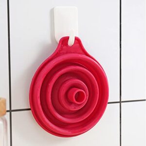 Snowyee Funnels for Filling Bottles, Collapsible Wide Mouth Water Bottle Kitchen Silicone Funnel (3 in 1 Set/Red)