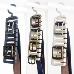 Webstar Belt Hanger Organizer - 10 Racks Men Women Belt Holder Storage for Closet (Dark Grey, 1)