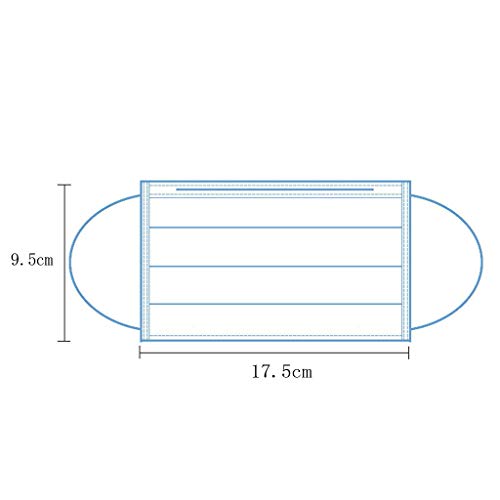 Procedural Face Mask Disposable 3-Ply, Stretch Comfort Fit Ear Loops (50 Masks)