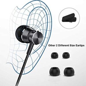 Noise Isolating Wired Earbuds Headphones Earphones w/Microphone Compatible with Samsung Galaxy S10 S9 Plus Note 9 A10e A11 A12 A13 A03S A31 A51 A52 A71 Blu G91 Moto LG 3.5mm Cell Phone Computer -Black