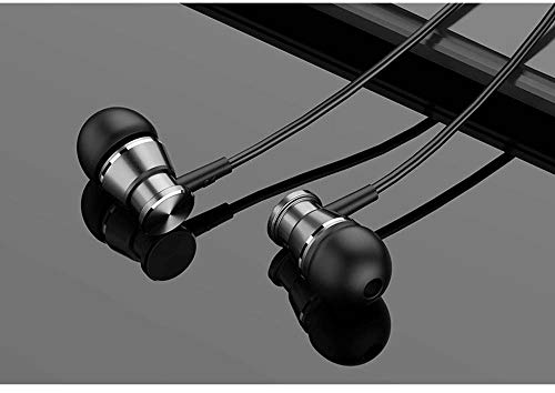 Noise Isolating Wired Earbuds Headphones Earphones w/Microphone Compatible with Samsung Galaxy S10 S9 Plus Note 9 A10e A11 A12 A13 A03S A31 A51 A52 A71 Blu G91 Moto LG 3.5mm Cell Phone Computer -Black