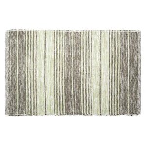 contemporary home living 2' x 3' army green, moss green, and white rectangular recycled yarn rug