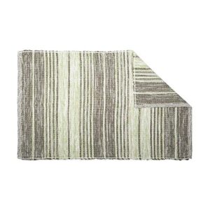 Contemporary Home Living 2' x 3' Army Green, Moss Green, and White Rectangular Recycled Yarn Rug