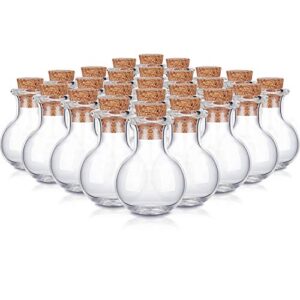 30 pieces 0.9 x 0.6 inches mini glass bottles clear drifting bottles small wishing bottles with cork stoppers for wedding birthday party diy crafts supplies