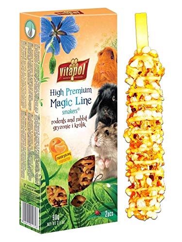 A&E Cage Co. Magic Line SmaKers Treat Sticks for Small Animals in Mandarin Orange Flavor