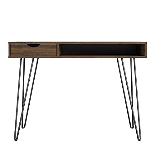 Novogratz Concord Computer Desk with Storage, Walnut