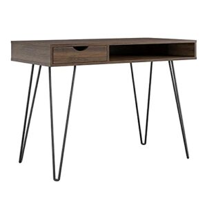 Novogratz Concord Computer Desk with Storage, Walnut