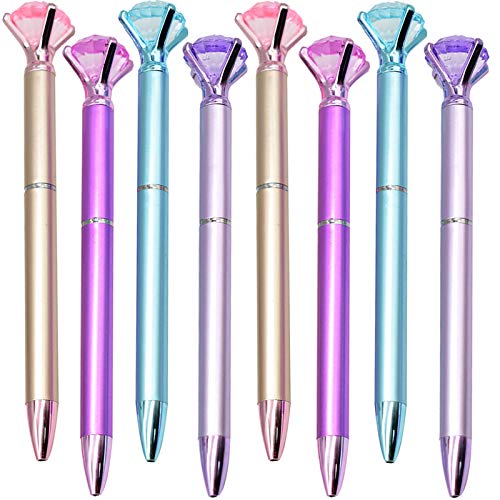 Maydahui 24PCS Diamond Ballpoint Pen Black Ink Retractable Crystal Jewel Pens Bling Metal Design for Girls Women Party Valentine's Day