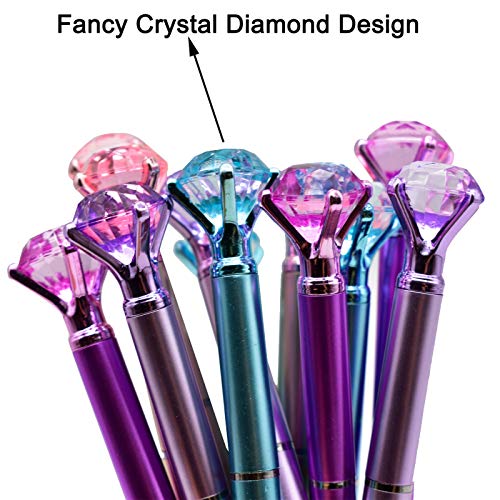 Maydahui 24PCS Diamond Ballpoint Pen Black Ink Retractable Crystal Jewel Pens Bling Metal Design for Girls Women Party Valentine's Day