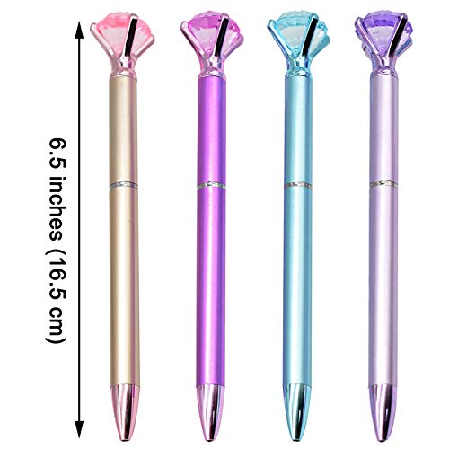 Maydahui 24PCS Diamond Ballpoint Pen Black Ink Retractable Crystal Jewel Pens Bling Metal Design for Girls Women Party Valentine's Day