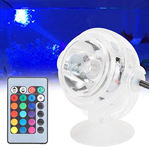 Zerodis LED Fish Tanks Spot Light, Colourful Gradient Waterproof LED Spotlight for Aquarium Fish Tank Decorations(16 Colours Adjustable US Plug)