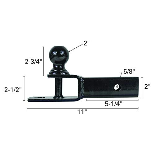 Extreme Max 5001.1383 3-in-1 ATV Ball Mount with 2" Ball - 2" Shank