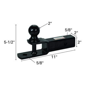 Extreme Max 5001.1383 3-in-1 ATV Ball Mount with 2" Ball - 2" Shank