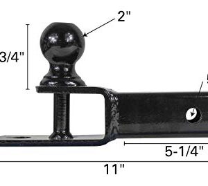 Extreme Max 5001.1383 3-in-1 ATV Ball Mount with 2" Ball - 2" Shank