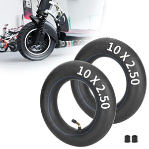 ruhuo 2 pack of 10x2.50 10" inner tube replacement for 10 inch smart electric scooter fit 36v 48v 400w 500w 800w hub motor tr87 angled stem