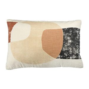 main + mesa abstract print cotton lumbar pillow, multicolor