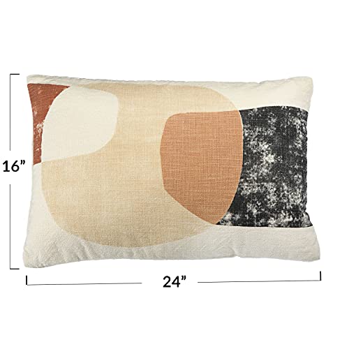 Main + Mesa Abstract Print Cotton Lumbar Pillow, Multicolor