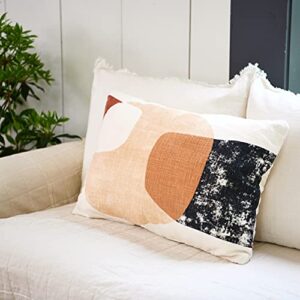 Main + Mesa Abstract Print Cotton Lumbar Pillow, Multicolor